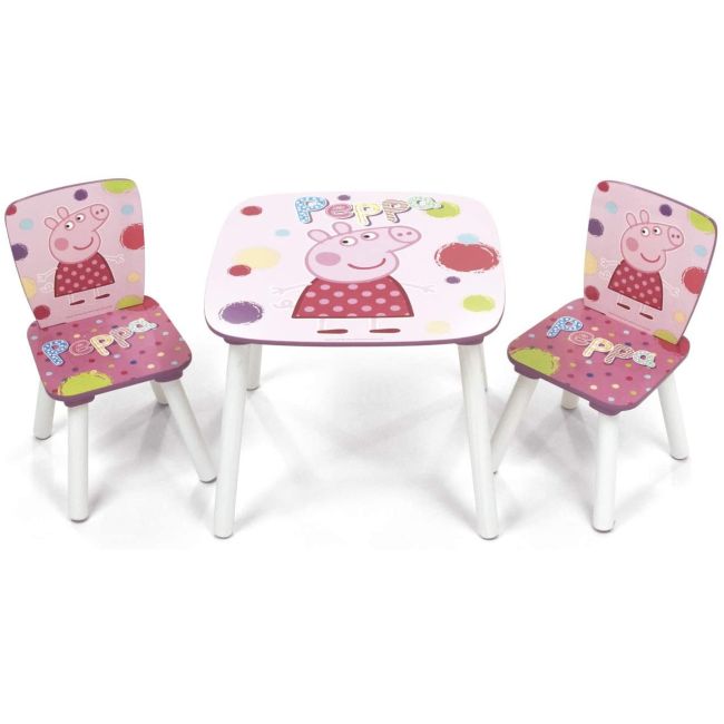 Set masuta si 2 scaunele Peppa Pig BBXPP8377