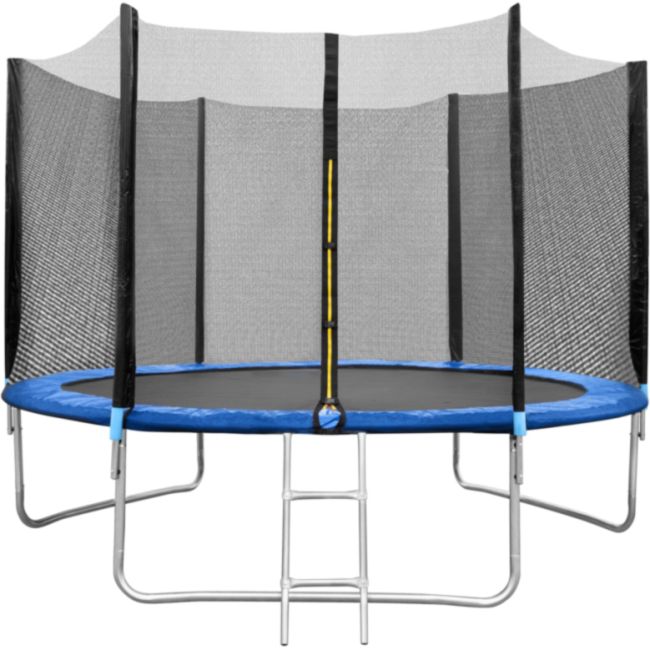 Set Trambulina 244 cm cu plasa si scarita  In One IO0028 BBJIO0028_Albastru