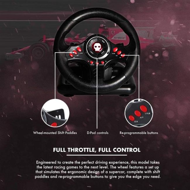 Volan Numskull Multi Format Steering Wheel Cu Pedale Ps4 - VG94642