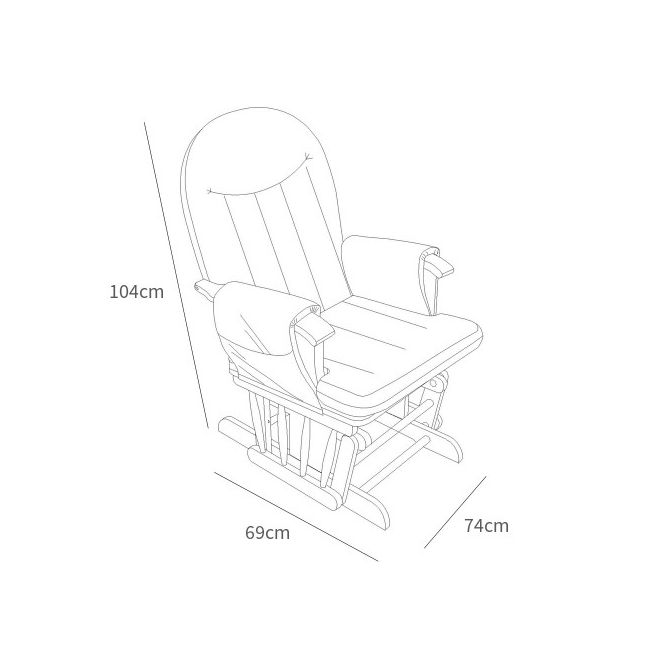 Tutti Bambini - Fotoliu reglabil alaptare, cu suport pentru picioare  Alb BBB211935/10CM