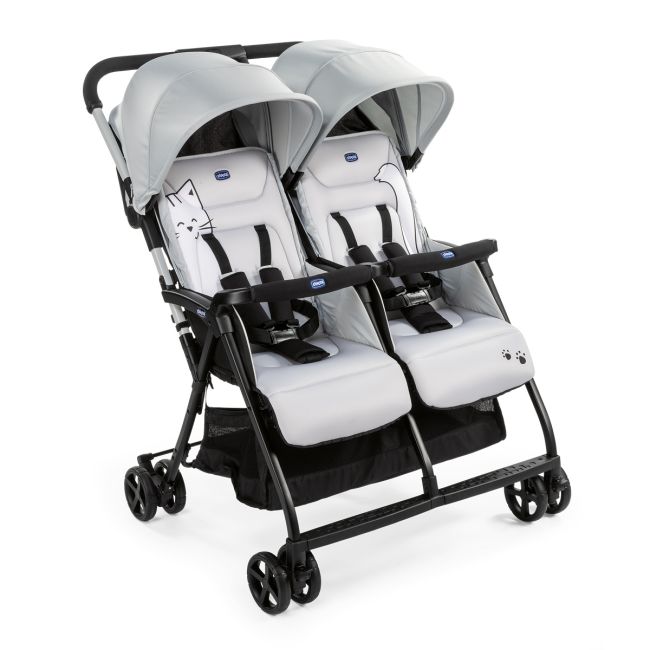 Carucior gemeni Chicco Ohlala, Silver Cat (Gri), 0luni+ - CHC79279-8_SILVER CAT