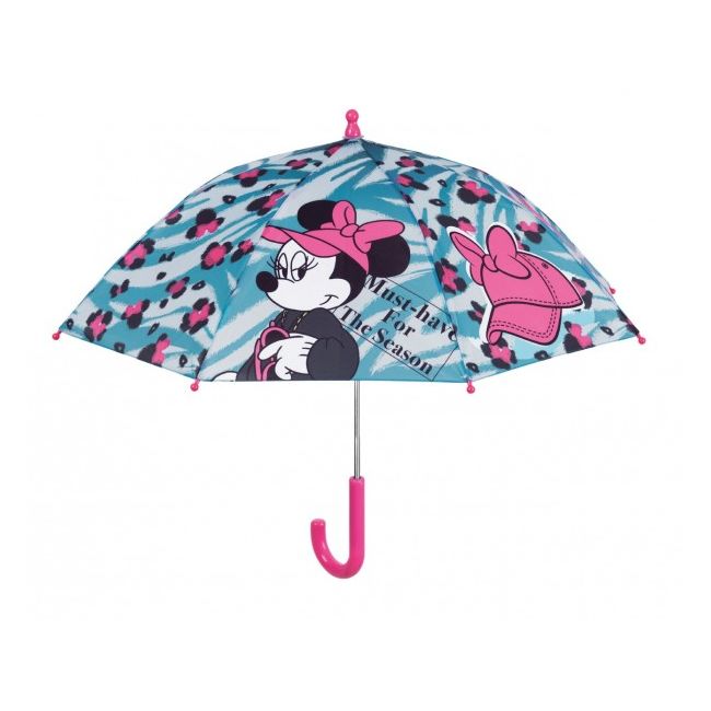 Umbrela manuala 38 cm cu inchidere cu siguranta Minnie bleu - SOLPE50124