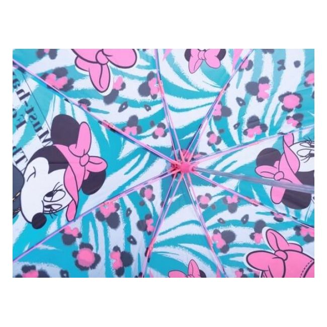 Umbrela manuala 38 cm cu inchidere cu siguranta Minnie bleu - SOLPE50124