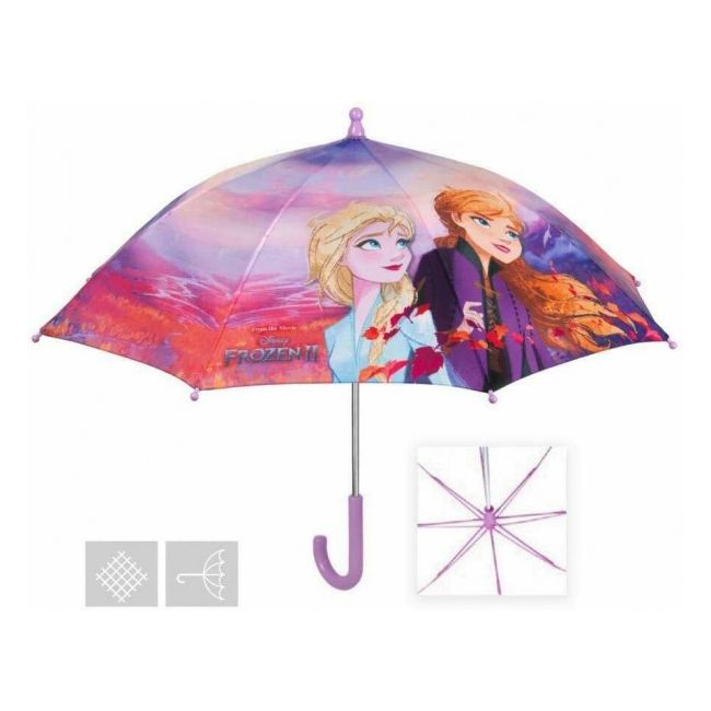Umbrela manuala 42 cm cu inchidere cu siguranta Frozen 2 - SOLPE50234