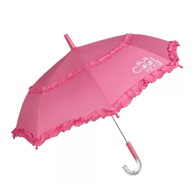 Umbrela manuala 42 cm cu inchidere cu siguranta roz Cool Kids Perletti - SOLPE15551