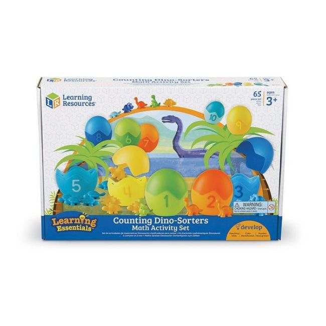 Set pentru sortat si numarat - dinozauri colorati
