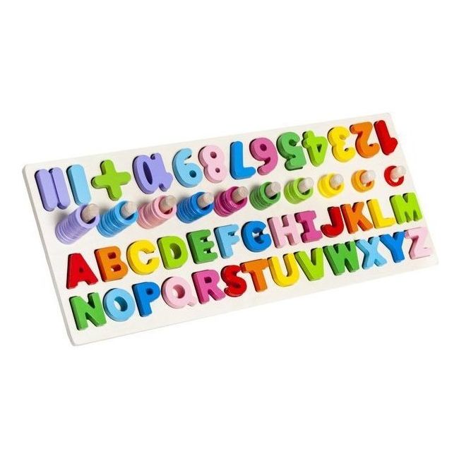 Puzzle lemn cu cifre si litere Iso Trade MY17385 BBJMY17385_Initiala