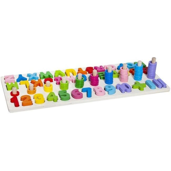 Puzzle lemn cu cifre si litere Iso Trade MY17385 BBJMY17385_Initiala