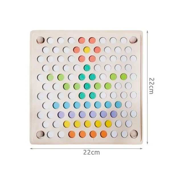 Joc educativ Mozaic cu bile din lemn Iso Trade MY17389 BBJMY17389_Initiala