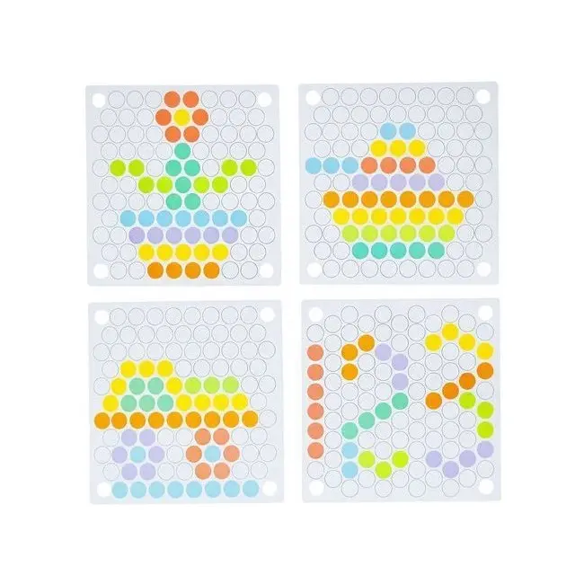 Joc educativ Mozaic cu bile din lemn Iso Trade MY17389 BBJMY17389_Initiala