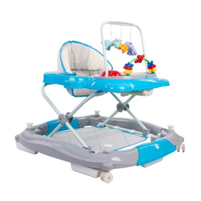 Premergator sun baby pisicuta 021 cu functie de balansoar - blue grey  edeedib01.021.1.14