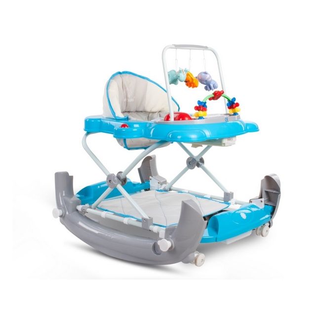 Premergator sun baby pisicuta 021 cu functie de balansoar - blue grey  edeedib01.021.1.14