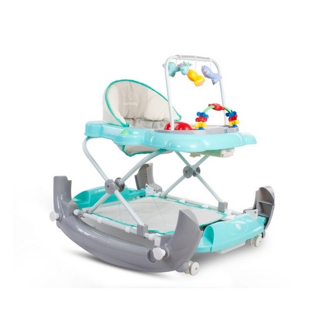 Premergator sun baby pisicuta 021 cu functie de balansoar - turquoise grey edeedib01.021.1.9