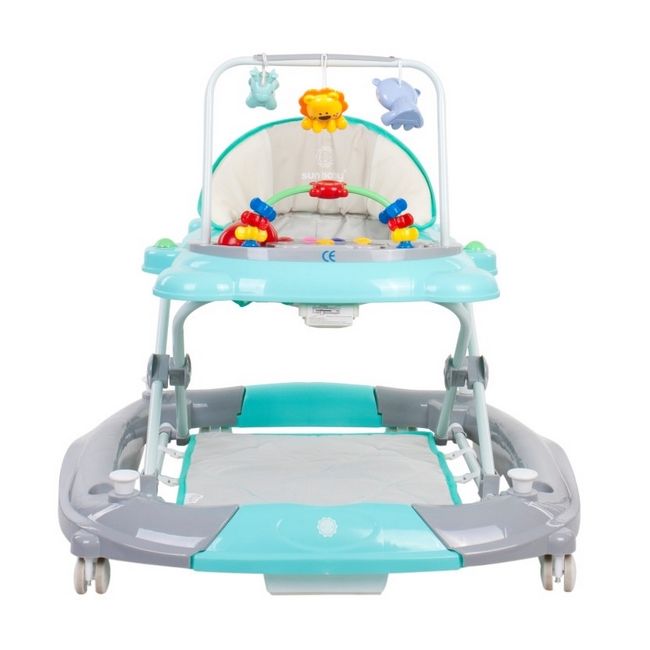 Premergator sun baby pisicuta 021 cu functie de balansoar - turquoise grey edeedib01.021.1.9