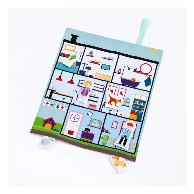 Set joaca portabil Tiny Magic Clinica veterinara cu 5 personaje incluse - SOLTMGV23