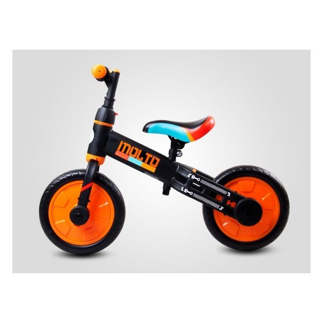 Bicicleta cu sau fara pedale si roti ajutatoare sun baby molto 014 orange edeedij02.014.1.3