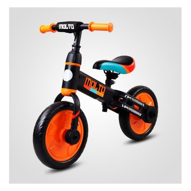 Bicicleta cu sau fara pedale si roti ajutatoare sun baby molto 014 orange edeedij02.014.1.3