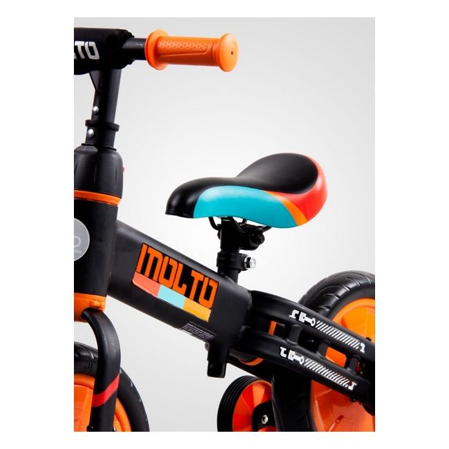 Bicicleta cu sau fara pedale si roti ajutatoare sun baby molto 014 orange edeedij02.014.1.3