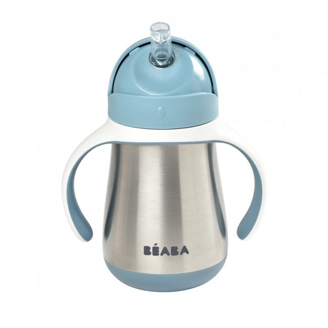 Cana inox cu pai 250ml - Albastru ERFB913481