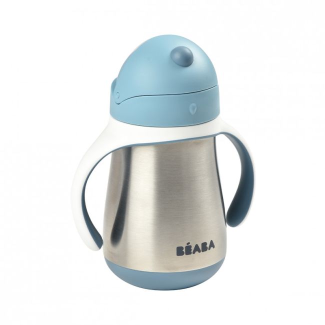 Cana inox cu pai 250ml - Albastru ERFB913481