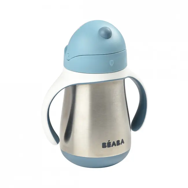 Cana inox cu pai 250ml - Albastru ERFB913481