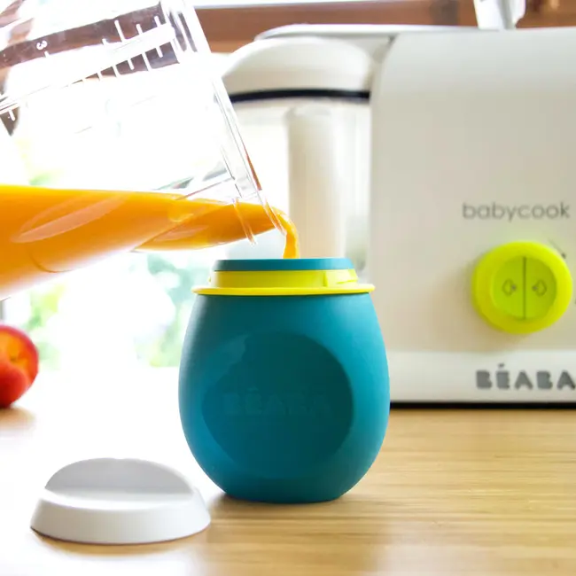 Set BabySqueez 2 in 1 si Recipient Squeez - Albastru ERFB912624