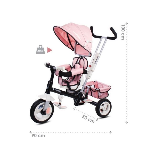 Tricicleta cu sezut reversibil sun baby 002 super trike plus pink edeedij01.002.1.6