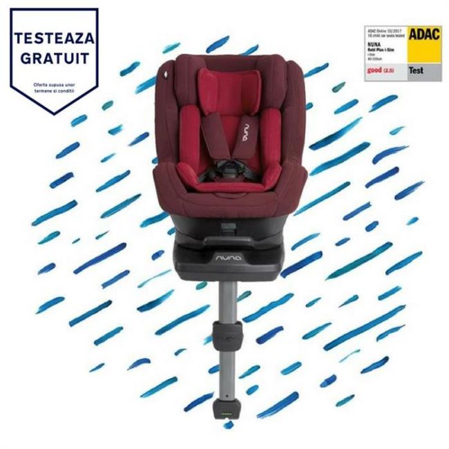 Nuna - Scaun auto REBL PLUS 360 i-Size Berry, nastere - 105 cm - BBBCS05500BRYGL