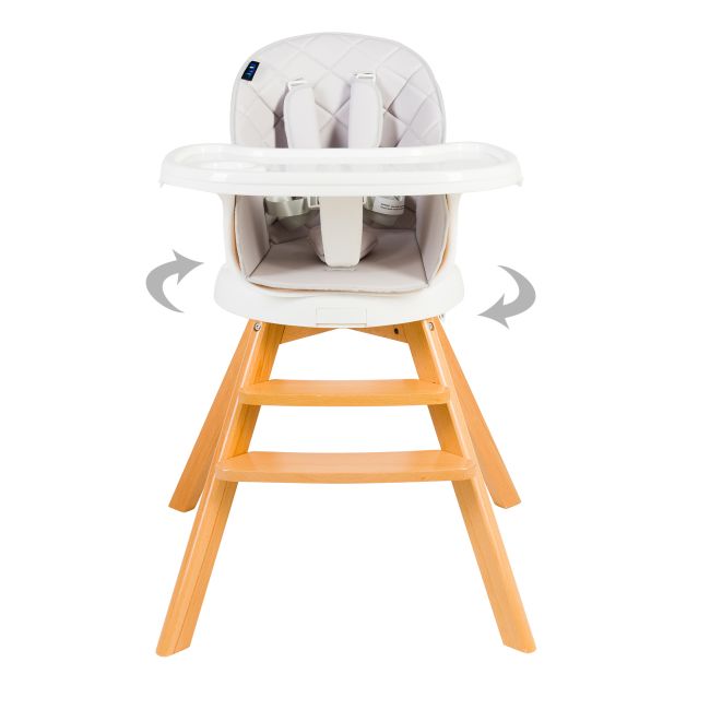 Scaun de masa 3 in 1 Juju Eat&Twist, Gri JUJJU1021-Grey
