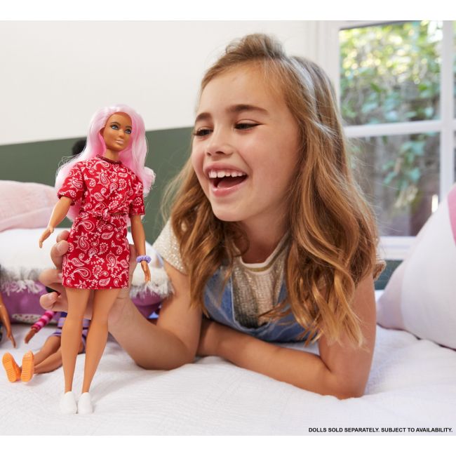 PAPUSA BARBIE FASHIONISTA CU PARUL ROZ VIVMTFBR37_GHW65