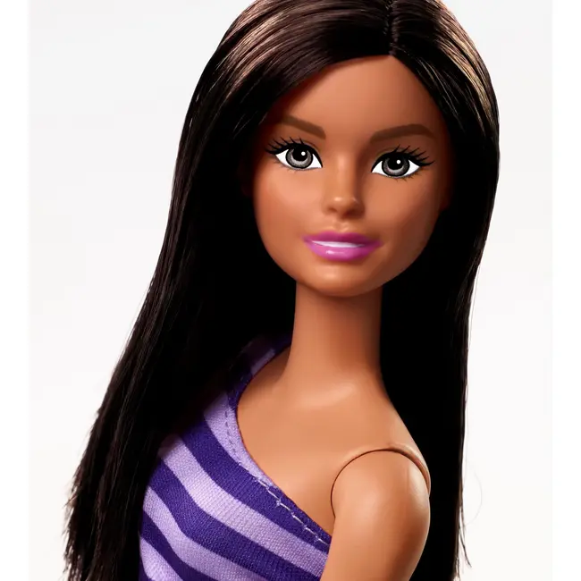 PAPUSA BARBIE TINUTE STRALUCITOARE SATENA CU ROCHITA MOV VIVMTT7580_FXL69