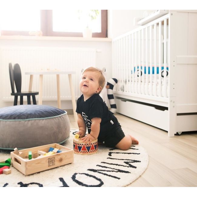 Patut Din Lemn Masiv, Transformabil Pentru Bebe Si Junior, Hampton 140 X 70 Cm Pjbhampton_140