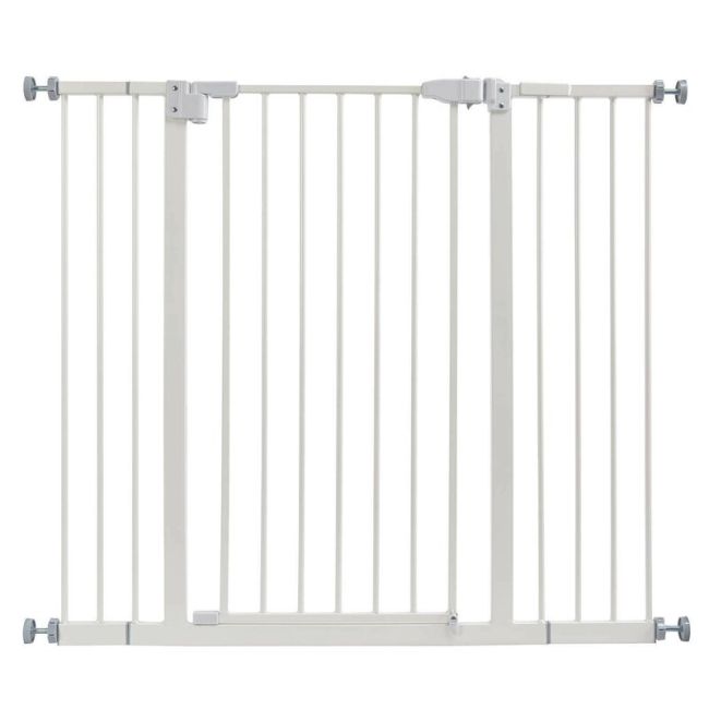 Qmini - Poarta siguranta Thor, 68-105 cm, Alb BYNQM-THOR