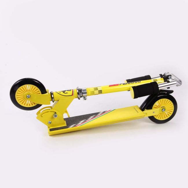 Trotineta pliabila Ferrari pentru copii cu roti 120 mm, galbena FUNKFXK30YL