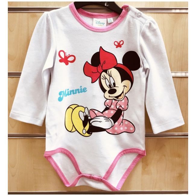 Body bebelusi alb Love Minnie-Colectia Disney (Marime Disponibila: 18-24 luni) LIJ528C