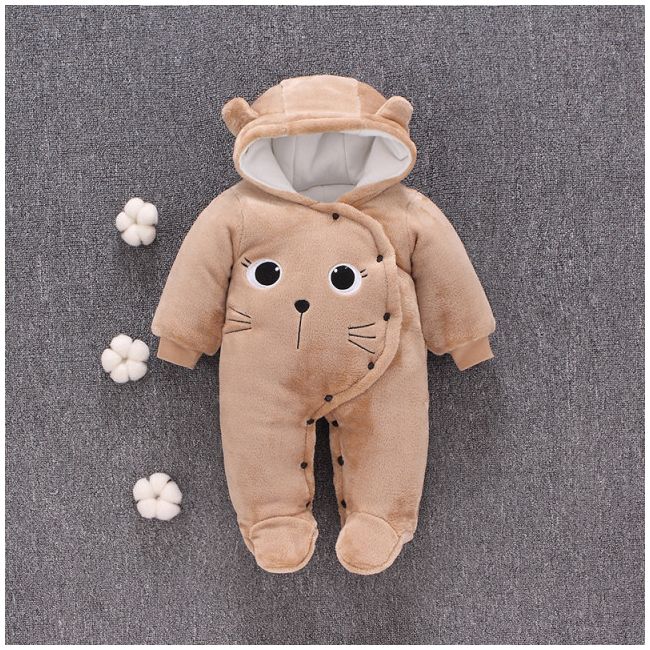 Combinezon plusat crem - Kitty MD066-3.3-6 luni (Marimea 18 incaltaminte)