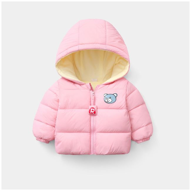 Geaca roz pentru fetite - Teddy MBLS06-4.12-18 luni (Marimea 21 incaltaminte)