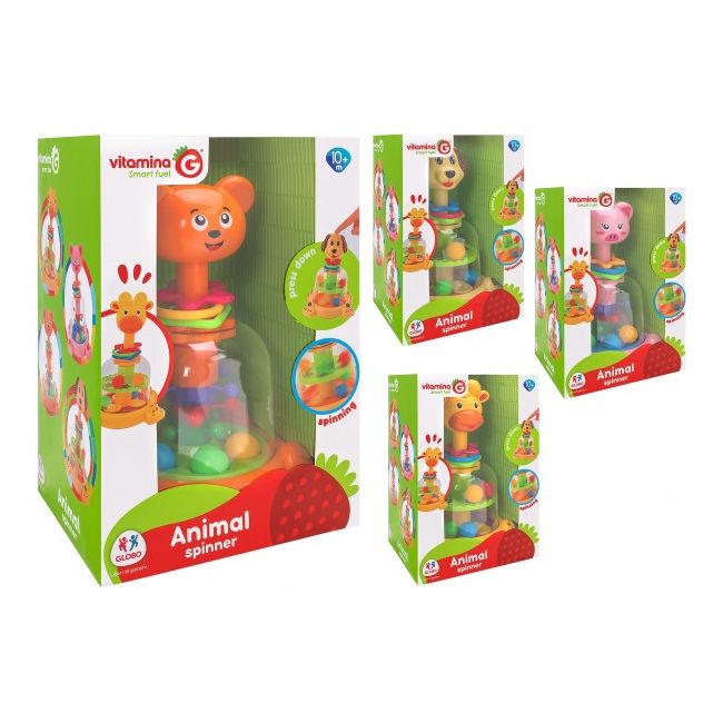Jucarie bebelusi Globo Spinner cu animale - SOLGL05413