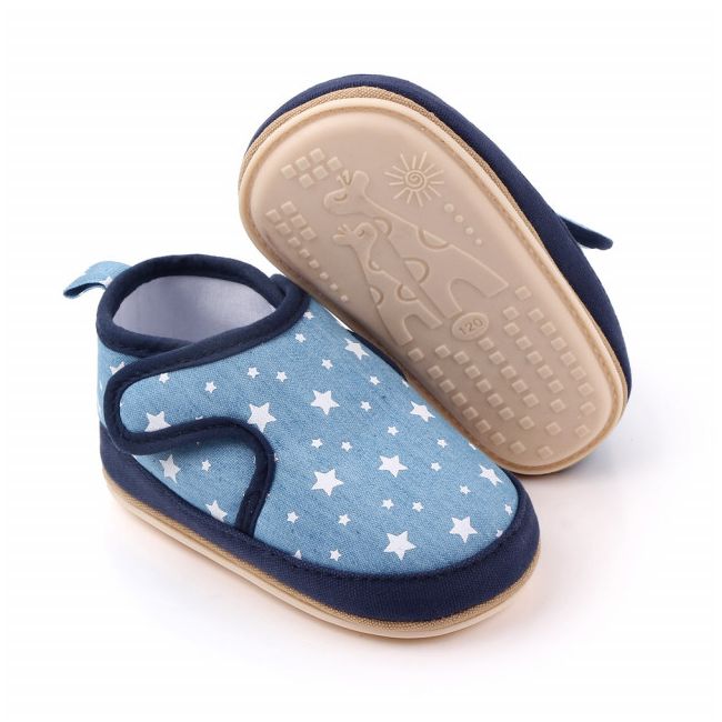Pantofiori bleu cu stelute albe MDd2470-1-p01