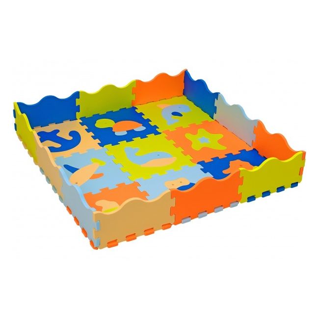 Puzzle burete cu animale pentru copii Globo Vitamina G 9 piese Eva cu margini - SOLGL05342