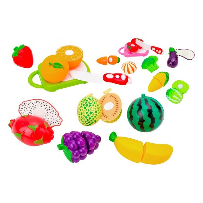 Set alimente diverse fructe si legume si cutit Globo cu velcro - SOLGL39465