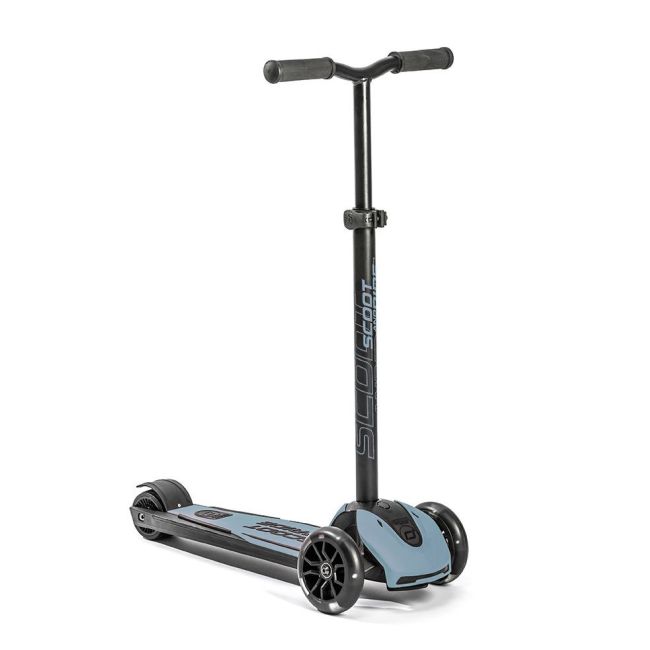 Trotineta Copii Pliabila, Reglabila, Roti Luminoase, Highwaykick 5 Led Steel, 5 Ani +, Pana La 80 Kg, Scoot  Ride Pjb96434