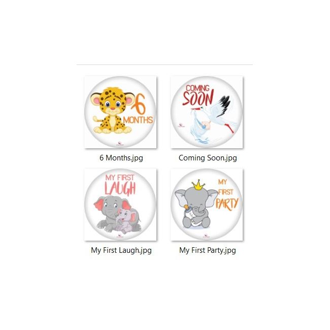Paturica Foto Bebelusi - Baby Milestone Blanket design Long Neck Zebra cu 20 Stickere My First
