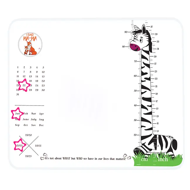 Paturica Foto Bebelusi - Baby Milestone Blanket design Long Neck Zebra cu 20 Stickere My First