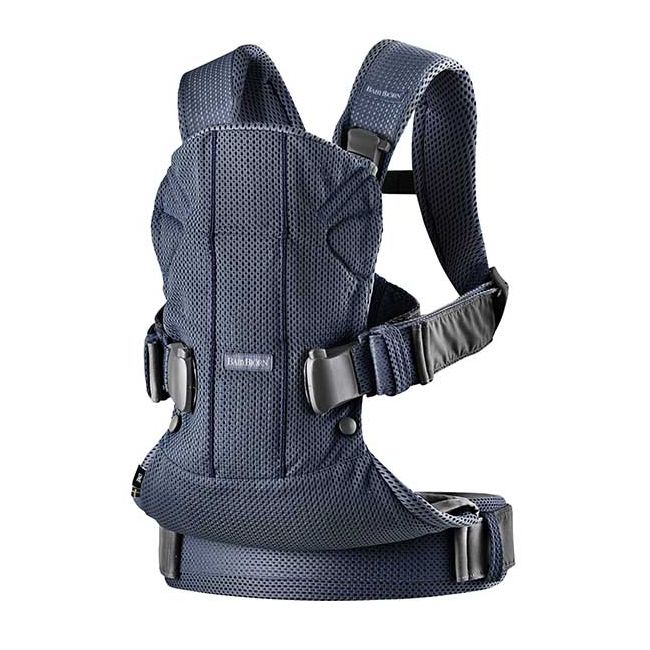 BabyBjorn - Marsupiu anatomic One Air - Navy Blue, 3D Mesh BSAFE098008E1