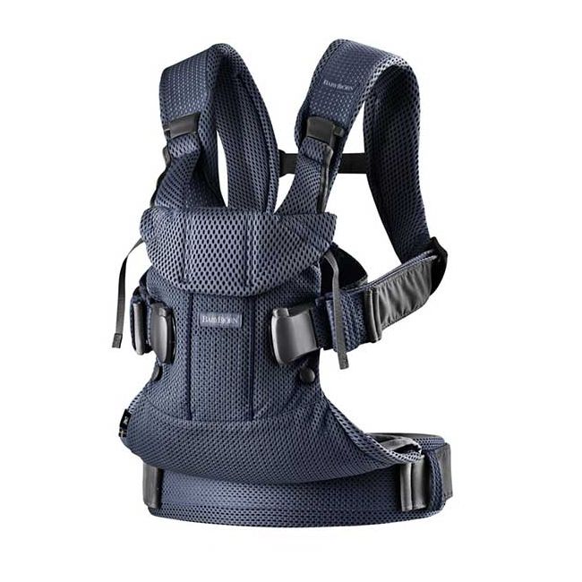 BabyBjorn - Marsupiu anatomic One Air - Navy Blue, 3D Mesh BSAFE098008E1