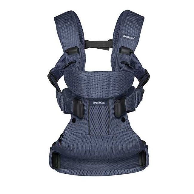 BabyBjorn - Marsupiu anatomic One Air - Navy Blue, 3D Mesh BSAFE098008E1