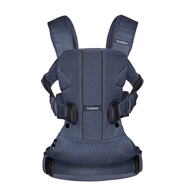 BabyBjorn - Marsupiu anatomic One Air - Navy Blue, 3D Mesh BSAFE098008E1