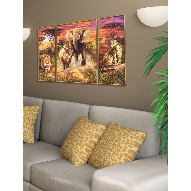 KIT PICTURA PE NUMERE SCHIPPER CEI 5 EROI AI AFRICII, 3 TABLOURI VIV609260520