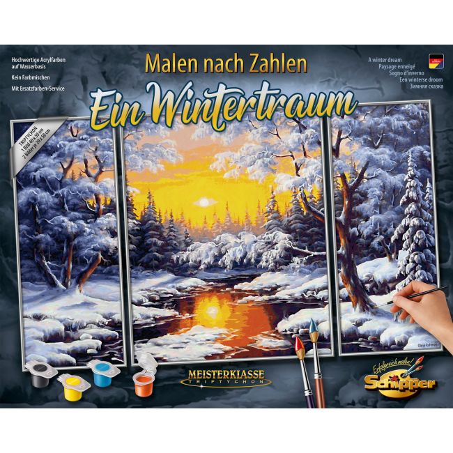 KIT PICTURA PE NUMERE SCHIPPER IARNA, 3 TABLOURI VIV609260786